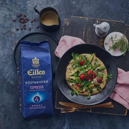 Eilles Roestmeister Espresso Polenta mit Spargel